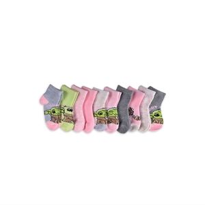 Disney Star Wars The Mandalorian Girls Socks 10-Pack Yoda ankle baby